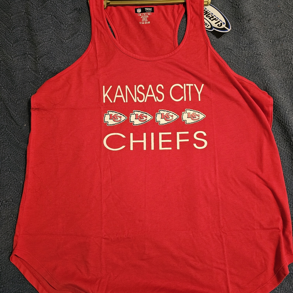 NFL Kansas City Chiefs Red Women's Tank Top And Pants Sleepwear Set. Brand New